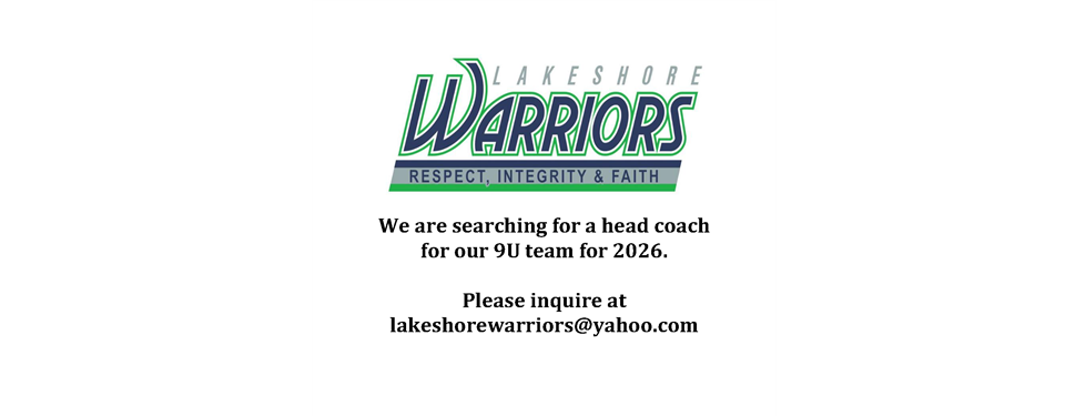 9U Head Coach Needed for 2026