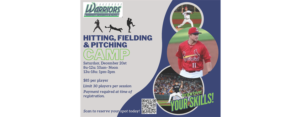 Winter Baseball Camp Dec. 20th!